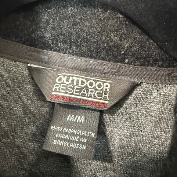 Outdoor Research Men's Cyprus Hybrid Half Zip Pullover Wool Gray Medium - Picture 4 of 9